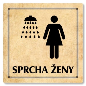 Sprcha ženy, 80x80mm, pergamen, Utah